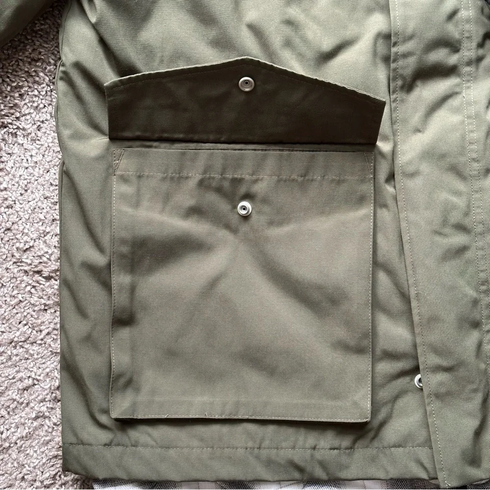 FOLSOM UTILITY JACKET MENS DETACHABLE QUILTED THERMORE INSULATED HOODED WHITE - Picture 9 of 11